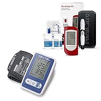 FORA Perfect Health Kit- Pro Voice V9 Diabetes Testing Kit for Accurate and Easy Monitoring Your Blood Glucose with Talking Glucometer & FORA P30 Medical Grade Arm Type Blood Pressure Monitor