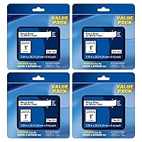Tze-251 24mm Label Tape Replacement for Brother P Touch TZe TZ Label Tape 24mm 0.94 Laminated Label Tape for Ptouch PTD400 PTD410 PT-D610BT PTD460BT, Black on White, 4 Pack