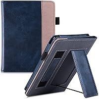 Stand Case for Kindle 10th Generation 2019 Released - Premium Protective Cover with Card Slot and Hand Strap, Foldable Stand, Magnetic Closure, Auto Sleep/Wake, Suitable for Model J9G29R