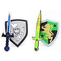  Liberty Imports Ninja Toy Weapons Kids Role Play Set with 2  Katana Swords, 2 SAIS, 2 Foam Nunchucks, 4 Shuriken and Bo Staff for  Children Pretend Play Battles : Toys & Games