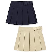 The Children's Place baby girls Uniform Bow Pleated Skort 2 Pack