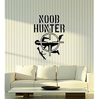 Vinyl Wall Decal Noob Hunter Gamer Room Video Games Shooting Stickers Mural Large Decor (ig5484)