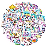 50pcs Unicorn Stickers,Cute Unicorn Water Bottles Stickers for Phone, Skateboards, and Laptops