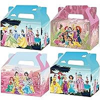 MSJEHQI 16Pcs Princess Party Gift Boxes, favors Boxes Party bag for PrincessThemed Party Supplies Favor Snack for Kids Adults