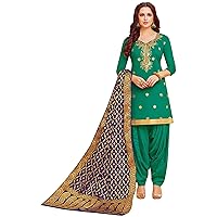 Indian Pakistani Shalwar Kameez Modal Silk With Gota Work Banarasi Silk Dupatta Patiyala