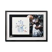 Michael Jordan Autographed UNC Tar Heels Tegata Lithograph - Framed and Limited to 123