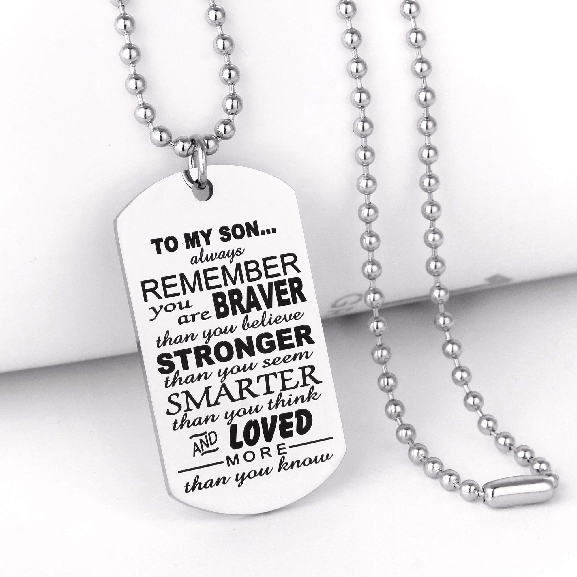 FAYERXL Dog Tag Necklaces Personalized Birthday/Graduation/Valentine's Day Gifts