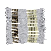 DMC 6-Strand Embroidery Cotton Floss, Pearl Grey, 12 piece