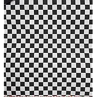 Checkered Black/White, Print Poly Cotton Fabric by The Yard, 60” Wide (1/2 inche)