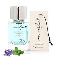 Aromatic Car Perfume Spray with Hanging Card | 45ml | Midnight Whispers - Lavender, Mint, Sea Water Car Freshener | 500+ Sprays, Long Lasting | Air Freshener for Car Interior