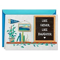 Hallmark Fathers Day Card for Dad from Daughter with Removable Magnet (Like Father, Like Daughter)
