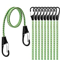 HORUSDY 10-Piece Premium Bungee Cords with Hooks, 40” Bungee Cords, Bungee Cords Assortment