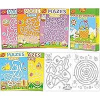 Wiooffen 168 Pages Easter Maze Books for Kids Ages 3-8, 6-Pack- 6 Beginner Level Kids Activity Books Busy Books Easter Theme Children Amazing Mazes Fun Games Birthday Gifts Easter Basket Stuffers