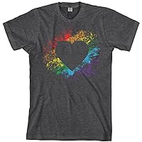 Threadrock Men's Rainbow Heart T-Shirt