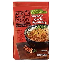 Mike's Mighty Good Craft Ramen Vegetarian Kimchi Soup, 2.3 Ounce Pillow Pack (Pack of 14)