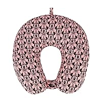 FUL Disney Minnie Mouse Travel Neck Pillow for Airplane, Car and Office Comfortable and Breathable, Blush