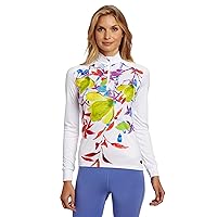 Hot Chillys Women's Peach Sub Print Zip-T Base Layer Top