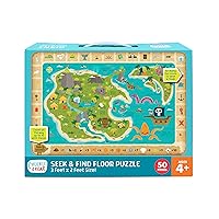 Chuckle & Roar - Seek & Find Treasure Hunt Puzzle - Engaging and Educational Puzzles for Kids - Larger Pieces Designed for Preschool Hands - 50 PC Floor Puzzle