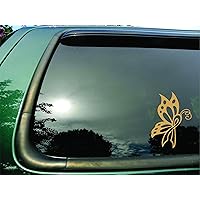 Butterfly Ribbon Gold Childhood Cancer - Die Cut Vinyl Window Decal/sticker for Car or Truck 5