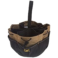 CLC Custom LeatherCraft 1148 Drawstring Bucket Bag, 18 Pocket , Black
