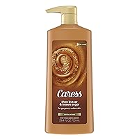 Caress Exfoliating Body Wash with Pump For Gorgeous, Radiant Skin Shea Butter & Brown Sugar 25.4 oz