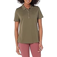 Callaway Women's Solid Short Sleeve Golf Polo Shirt with Swing Tech and Opti-Dri Technology, Stretch, Recycled Fabric