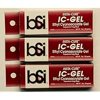 3 Pack IC-Gel Insta Cure Cyanoacrylate Gel Coral Glue .7oz / 20 g