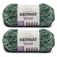 Bernat Velvet Pine Yarn - 2 Pack of 10.5oz/300g - Polyester - #5 Bulky - 315 Yards - Knitting, Crocheting, Crafts & Amigurumi