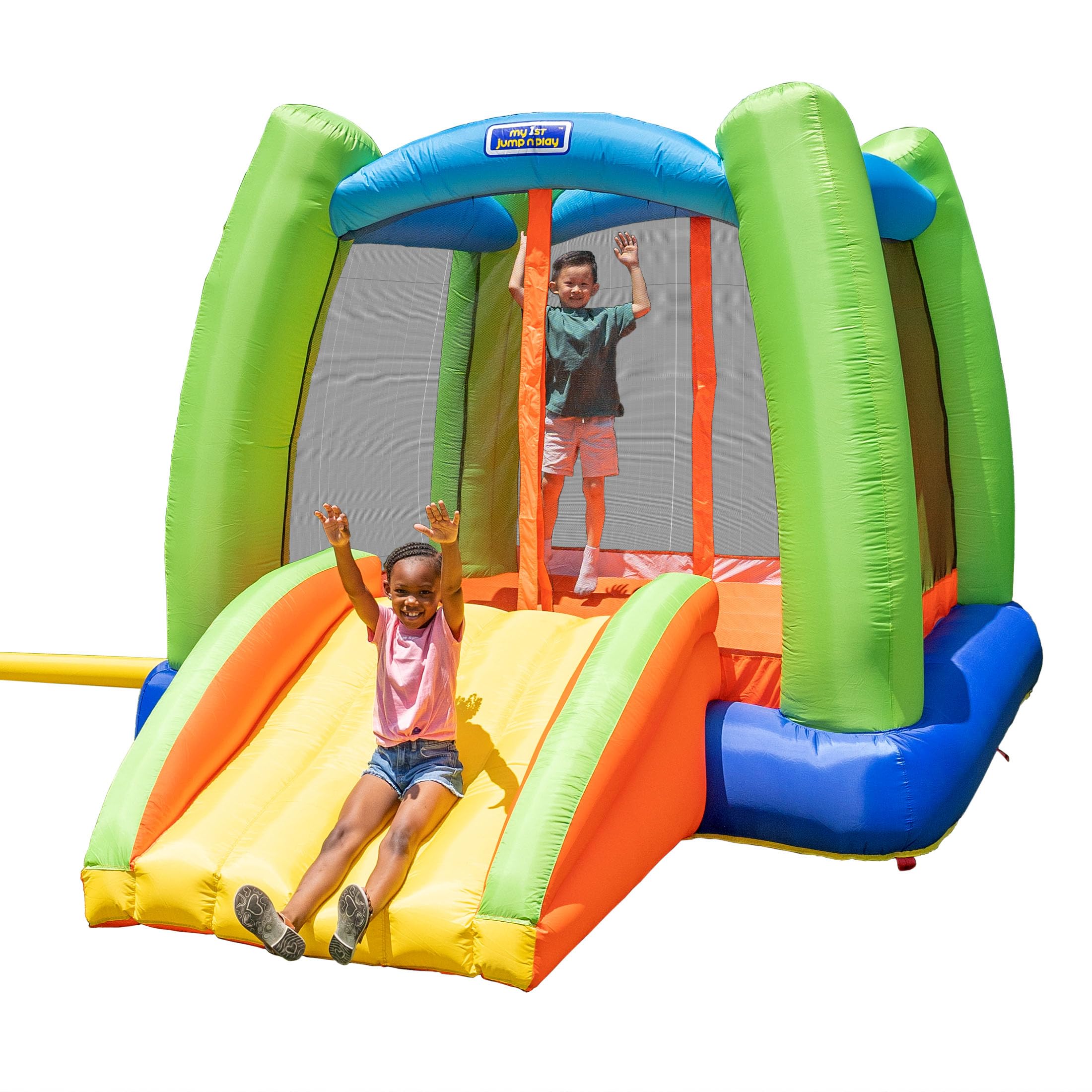 Sportspower My First Jump N' Play Bounce House with Slide,Multi-Color,144