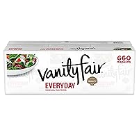 Vanity Fair Everyday Napkins, 660 Count, White Paper Napkins