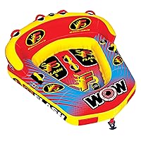 Wow World of Watersports Flash Cockpit 1 or 2 Person Inflatable Towable Cockpit Tube for Boating | 17-1080