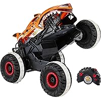 Hot Wheels RC Monster Trucks Unstoppable Tiger Shark in 1:15 Scale, Remote-Control Toy Truck with Terrain Action Tires