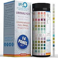 14-Panel Urine Test Strips for Urinalysis 100ct, Testing Kit for UTI, Keto, Ketosis, Protein, Specific Gravity, pH, Ketone, Bilirubin, Vitamin C, CRE, SGR & More