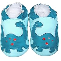Soft Sole Leather Baby Shoes Boy Girl Infant Children Kid Toddler Boy First Walk Gift Dinosaur Blue
