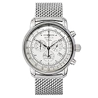 Zeppelin Watches Men's Quartz Watch 7680M1 with Metal Strap, Silver, Strap
