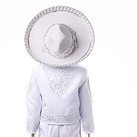 Boys Charro, Boys Baptism, Charro, Mexican Wedding Shirt, Guayaberas, Baptism Outfit, Mens Charro (4 Year, White)