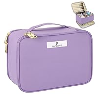 Pocmimut Makeup Bag and Jewelry Bag,Travel Makeup Case for Women 2 in 1 Waterproof Travel Make Up Bag and Jewelry Bag Brushes Bag for Earrings Necklaces Bracelets(Purple)