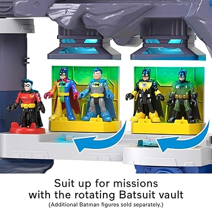 Imaginext DC Super Friends Batman Playset Super Surround Batcave with Lights Sounds & Phrases for Ages 3+ Years, 33 x 42 Inches (Amazon Exclusive)