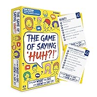 TOMY The Game of Saying 'Huh?!' - Voice Impressions Card Games - Funny Party Game of Acting & Guessing Correctly to Win - Family Board Games for Adults, Teens & Kids 8+ - Board Game for 3-8 Players