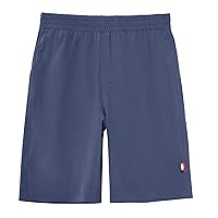 Made in USA Boys Soft Stretch Swim Trunks, Below The Knee Quick Dry Board Shorts UPF 50+ SPD Sensory Friendly Swimwear