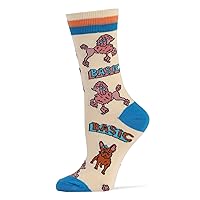 ooohyeah Women's Novelty Funny Crew Socks, Fun Animal Crazy Dress Socks Gifts for Dog Lover, Fits Women's Shoe Size 5-10