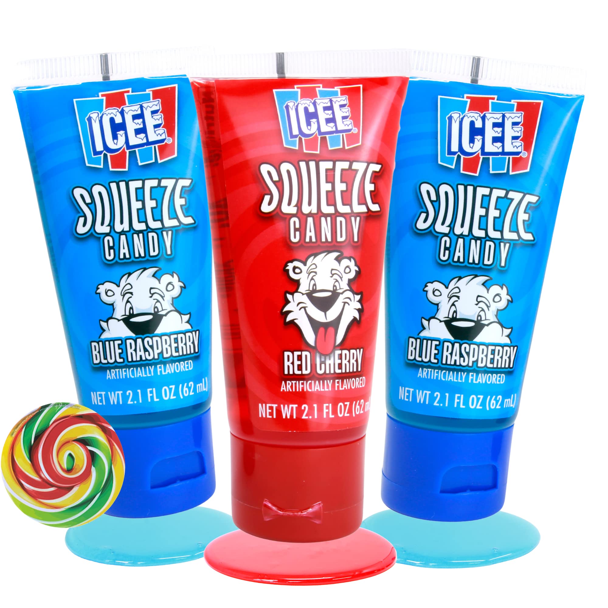 Mua Icee Squeeze Candy Gel Tubes Blue Raspberry And Cherry Flavored Squeezable Liquid Candies 3202