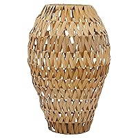 Deco 79 Plastic Rattan Handmade Decorative Vase Woven Centerpiece Vase, Vase for Home Decoration 15