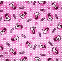 1/2 Yard - Hearts & Troy HSM High School Musical on Pink Flannel Cotton Fabric (Great for Quilting, Throws, Sewing, Craft Projects, and More) 1/2 Yard x 44