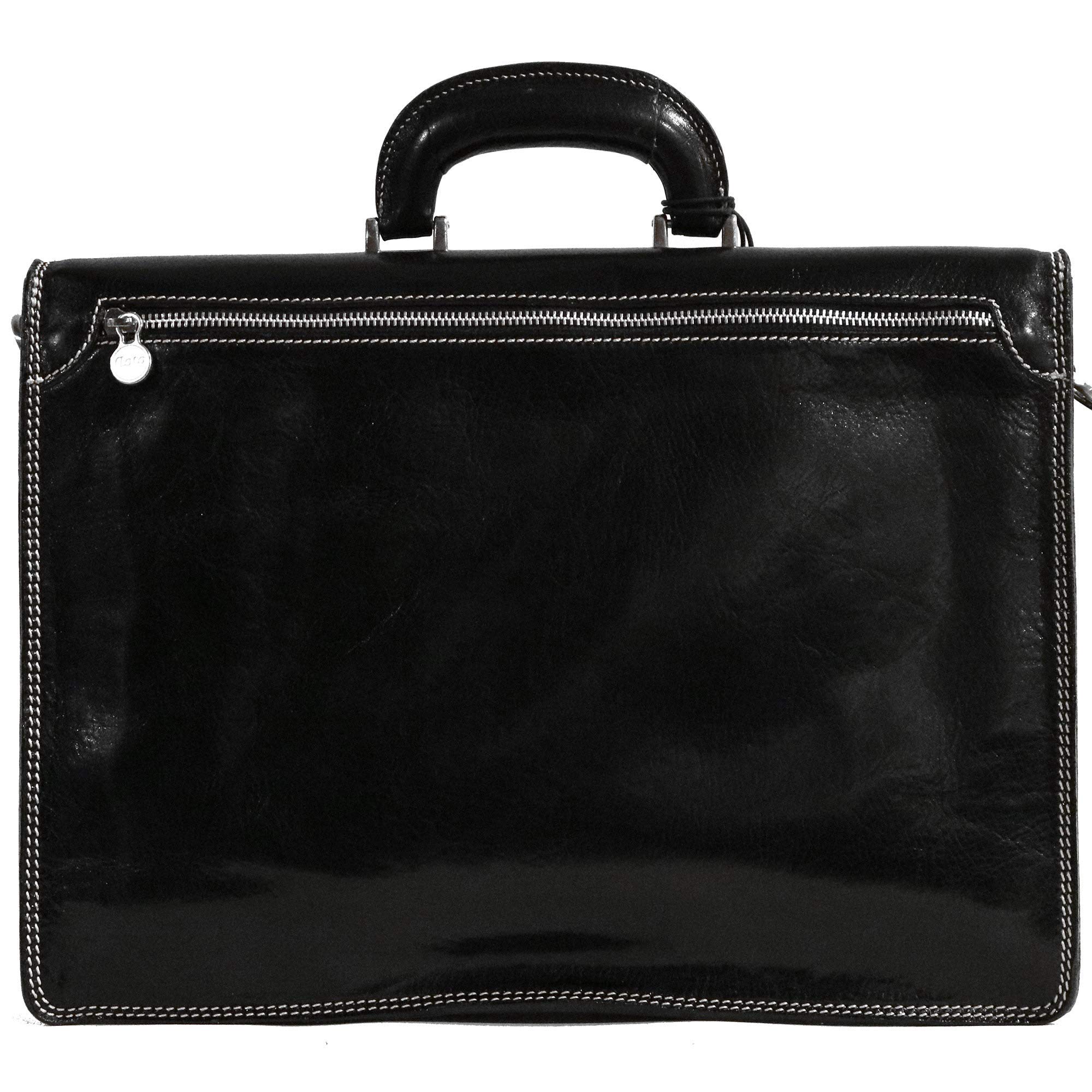 Floto Luggage Milano Brief Attache, Black, Medium