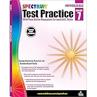 Spectrum 7th Grade Test Practice Workbooks All Subjects, Ages 12 to 13, Grade 7 Test Practice, Language Arts, Reading Comprehension, Vocabulary, Writing and Math Reproducible Book - 160 Pages Spectrum 7th Grade Test Practice Workbooks All Subjects, Ages 12 to 13, Grade 7 Test Practice, Language Arts, Reading Comprehension, Vocabulary, Writing and Math Reproducible Book - 160 Pages Paperback