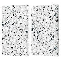 Head Case Designs Officially Licensed Ninola Astrology Space White Patterns 4 Leather Book Wallet Case Cover Compatible with Kindle Paperwhite 1/2 / 3