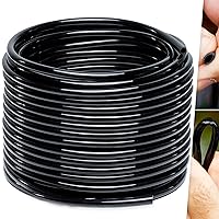 CARPATHEN 1/4 Drip Irrigation Tubing - 200 ft Black Drip Irrigation Hose Perfect for DIY Garden Irrigation System, Hydroponics, Misting Tubing, or as Blank Distribution Tubing for Any Garden Project