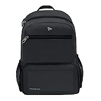 Anti-theft Packable Backpack, Black, Open 10.5 x 17 x 6 Packed 10.5 x 6 x 1