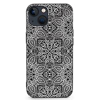 Black Mandala Paisley Fashion Compatible with iPhone 13 Phone Case Anti-Scratch Full Body Protective Covers